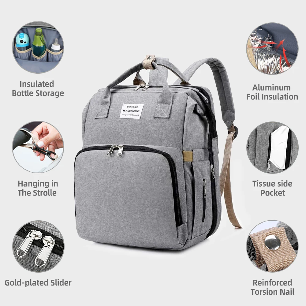 sacs à couches étanches multifonctions pour bébé, sac à dos de voyage pour nouveau né de 0 à 12 mois, valises, 20l