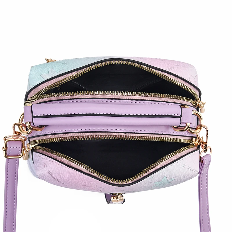sac à main chic à imprimé floral dégradé, grand compartiment, observateur avec poignées, sangle amovible pour refcommute
