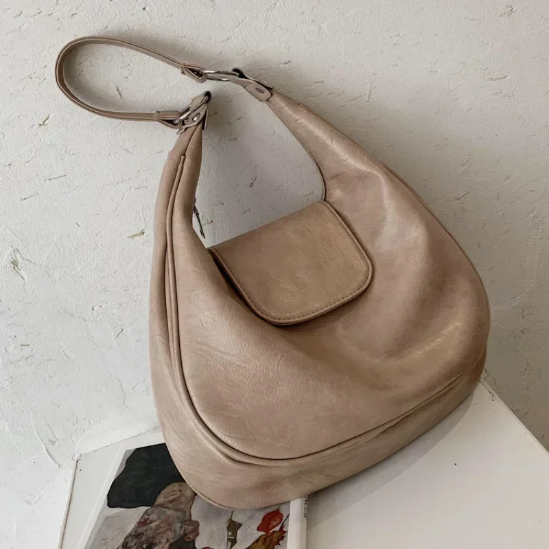 sacs à bandoulière en cuir souple pour femmes, sacs hobo de grande capacité, design de marque de luxe, sacs à main et sacs à main tendance pour dames