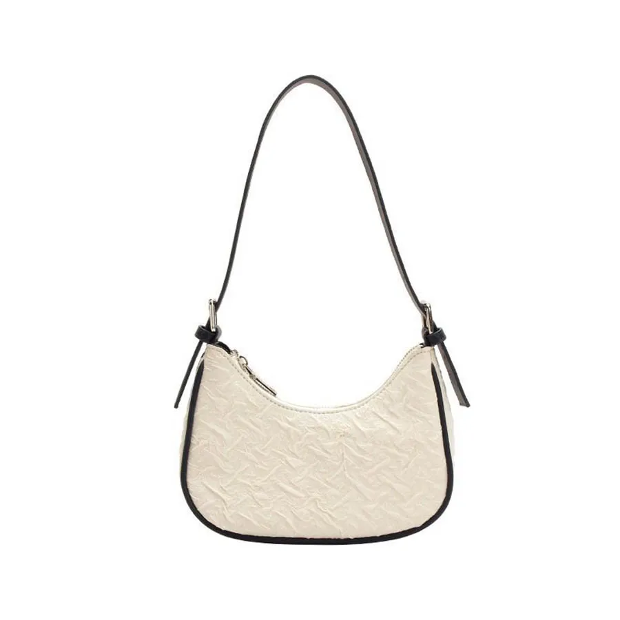 sac plissé populaire de cette année pour femme, design original, sens avancé, niche d'été, sac en forme de croissant, sac sous les bras, sac à bandoulière