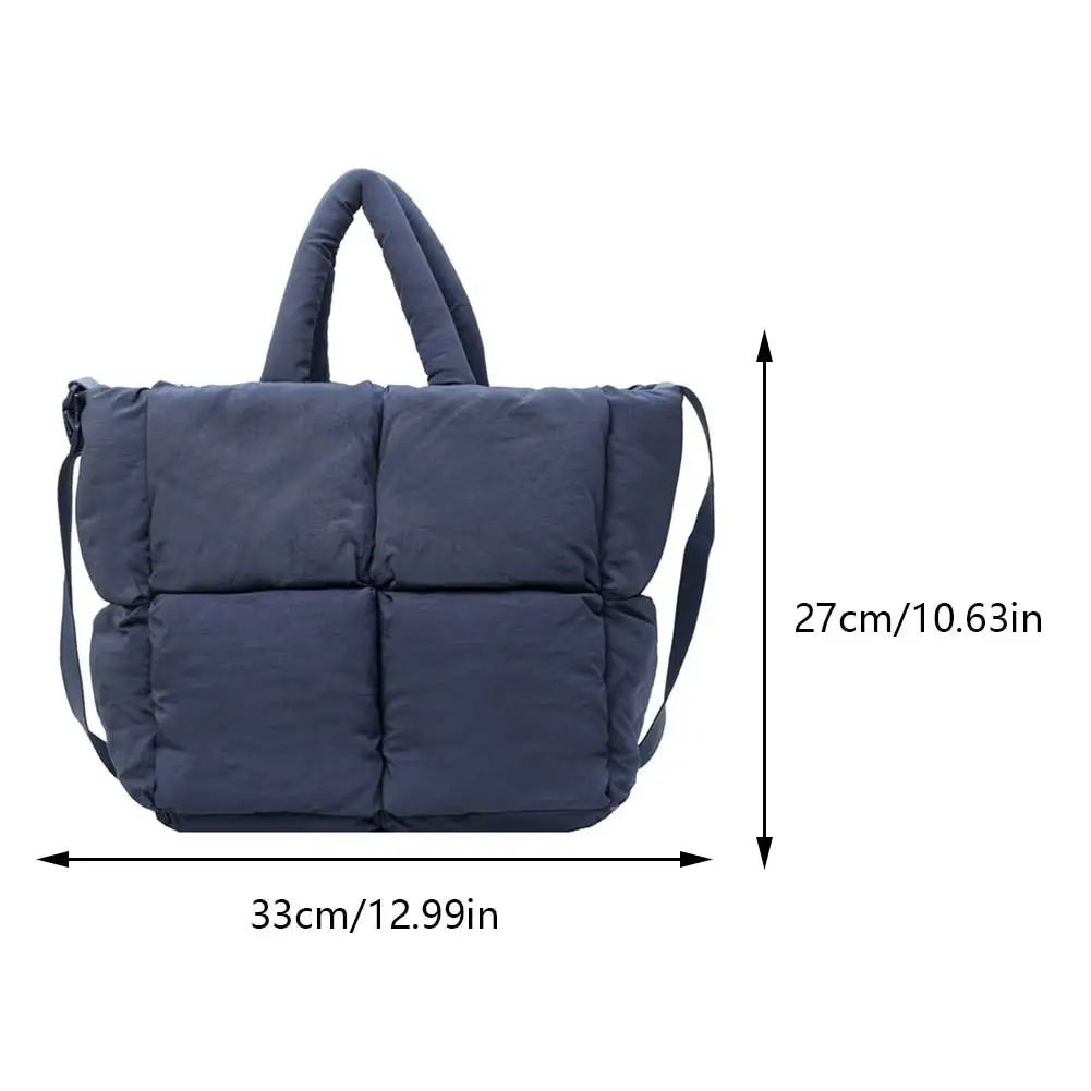 sac à bandoulière bouffant pour femmes, grande capacité, sac de shopping simple, couleur unie, sacoches à la mode, sangle réglable, sac hobo chic