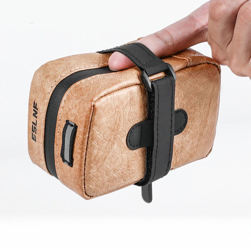 sac de selle de vélo 600d tpu, sans couture, étanche, résistant à l'usure, boucle de laçage rotative, mini sacoche, accessoire de vélo