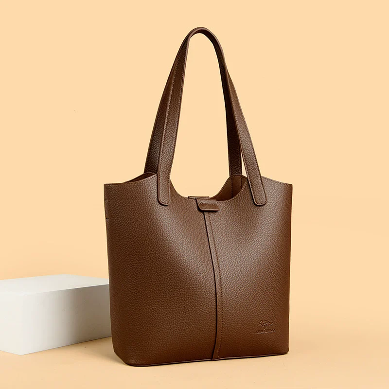 2025 nouveau sac à bandoulière en cuir Pu souple pour femmes sac à main femme Simple sac à main à poignée supérieure fourre-tout de transport Sac 가сумка