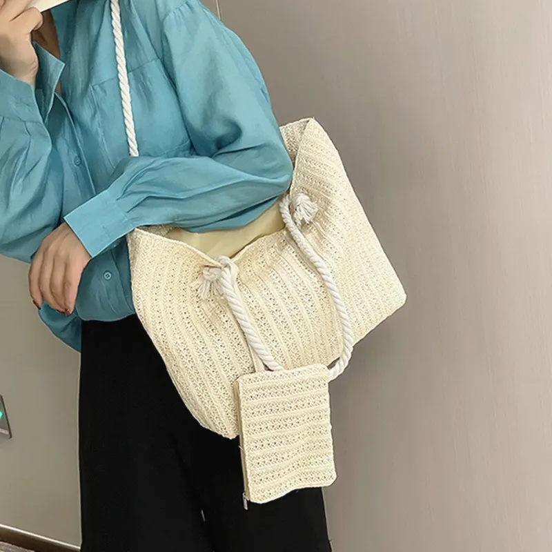 sacs à main de styliste pour femmes, fourre-tout en paille de grande capacité, sac de plage d'été décontracté bali, grand sac à main