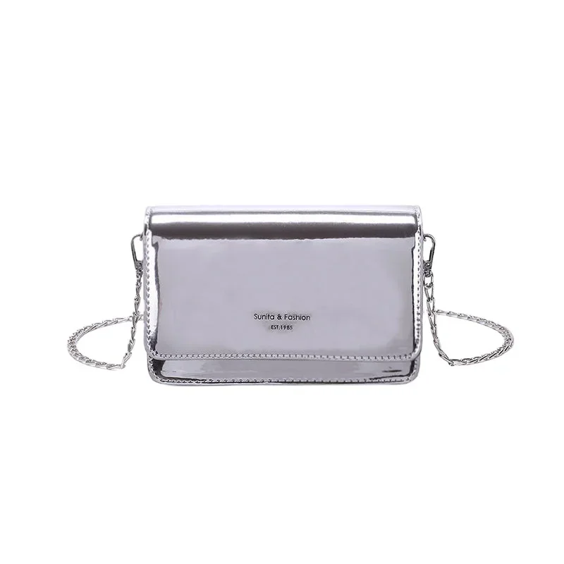 sac à bandoulière carré pour femmes, nouvelle mode argent, sac à bandoulière avec chaîne, y2k, shopping quotidien, 2023