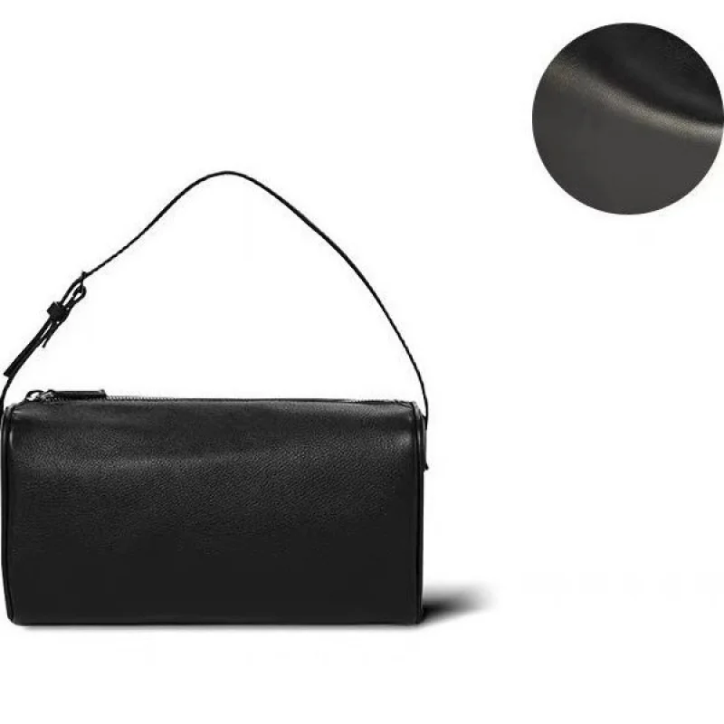 donna in mini sac à main en cuir de veau pleine fleur pour femmes en cuir véritable avec bandoulière sacs à main à bandoulière en forme de baril