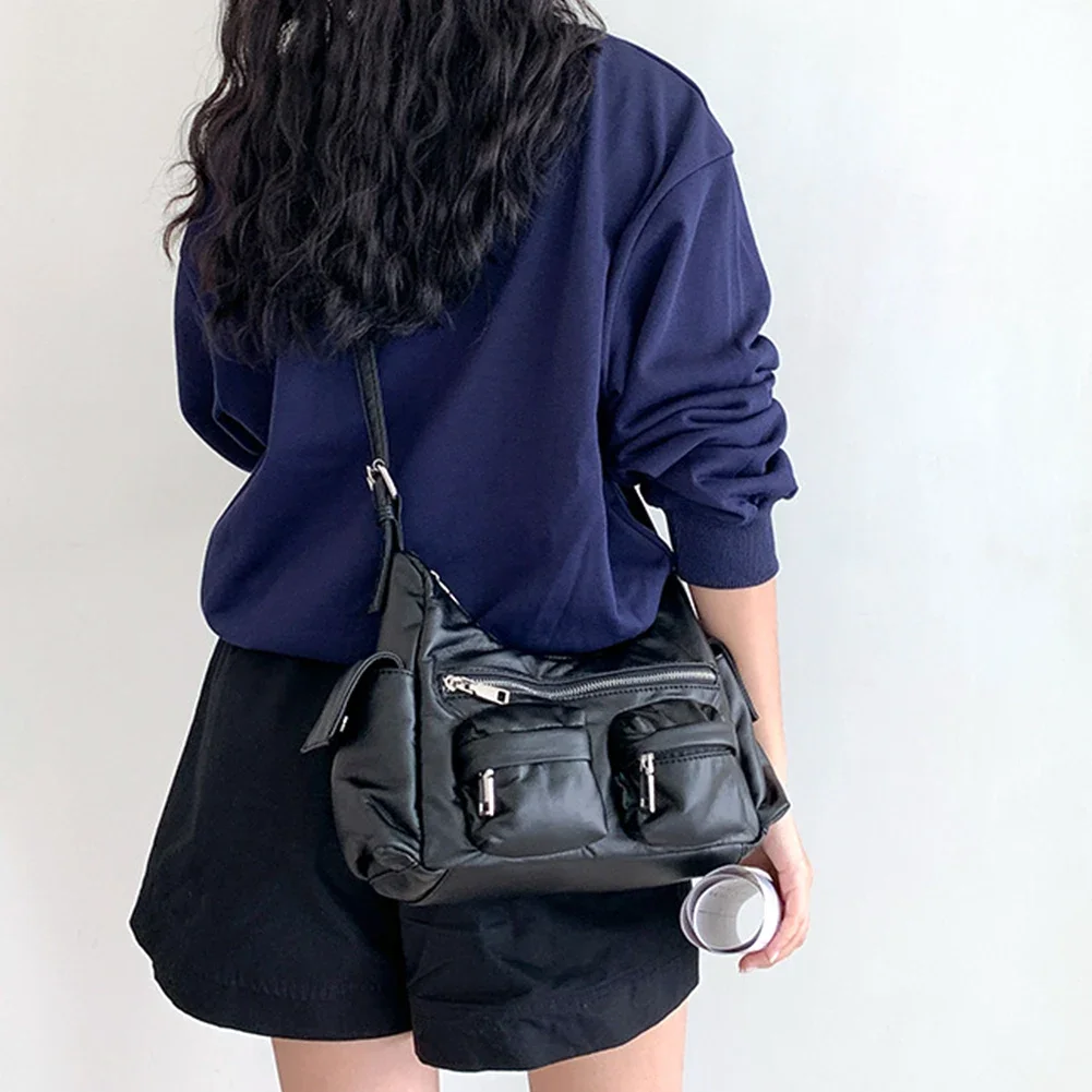 sacs à bandoulière de grande capacité pour femmes, sacoche multi poches en cuir rétro pour les déplacements, sac à bandoulière solide et polyvalent pour dames