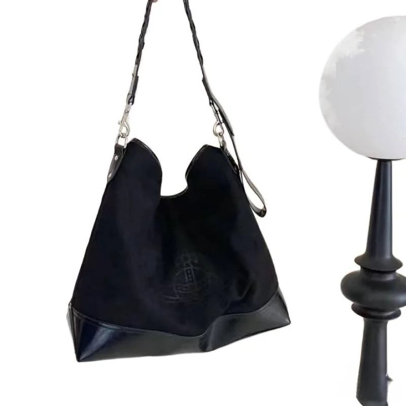 saturn – sac hobo en daim, grande capacité, épaule simple, wanderlust, mode design simple, automne hiver, nouveau style, fourre tout
