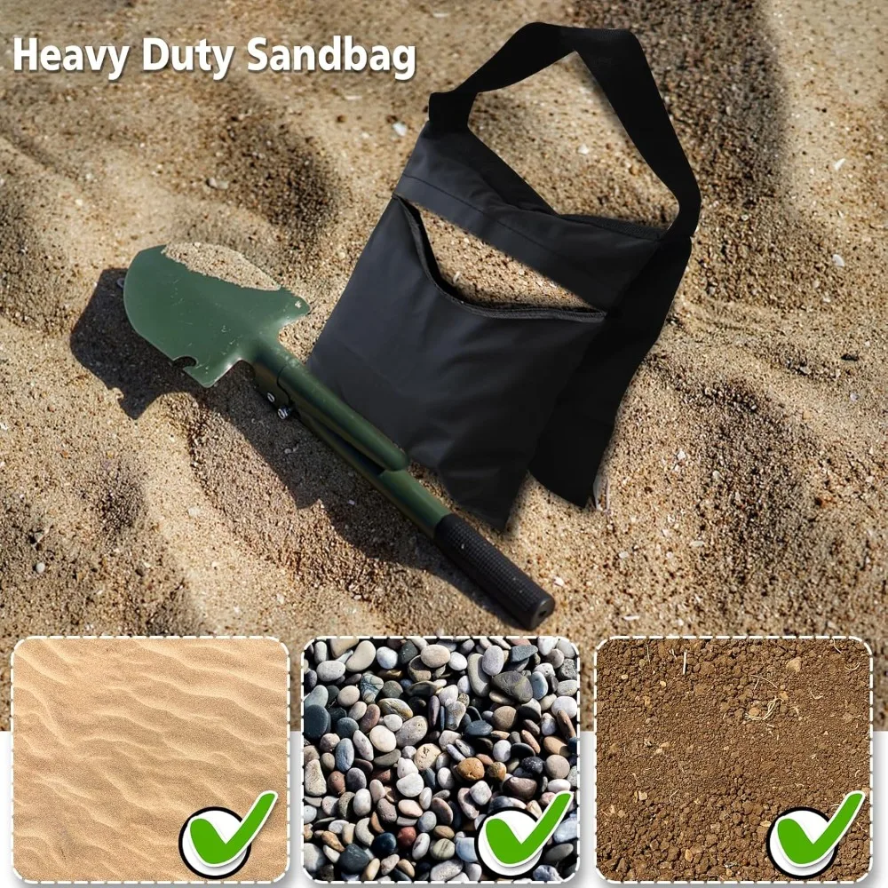 sac de sable d'équilibre portant pour photographie vidéo, sacoche robuste pour support d'arrière plan, trépied, auvent, tente, base de parapluie