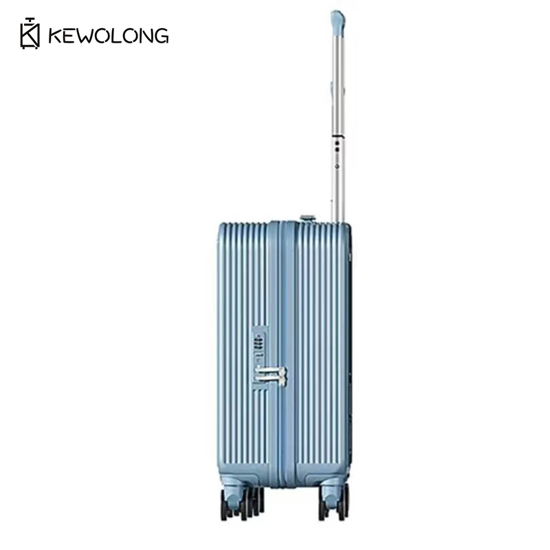 valise de coffre pour enfants, ensemble de bagages pour enfants de 20 + 14 pouces et 24 + 14 pouces, bagage de cabine pullman de couleur arc en ciel avec poussette