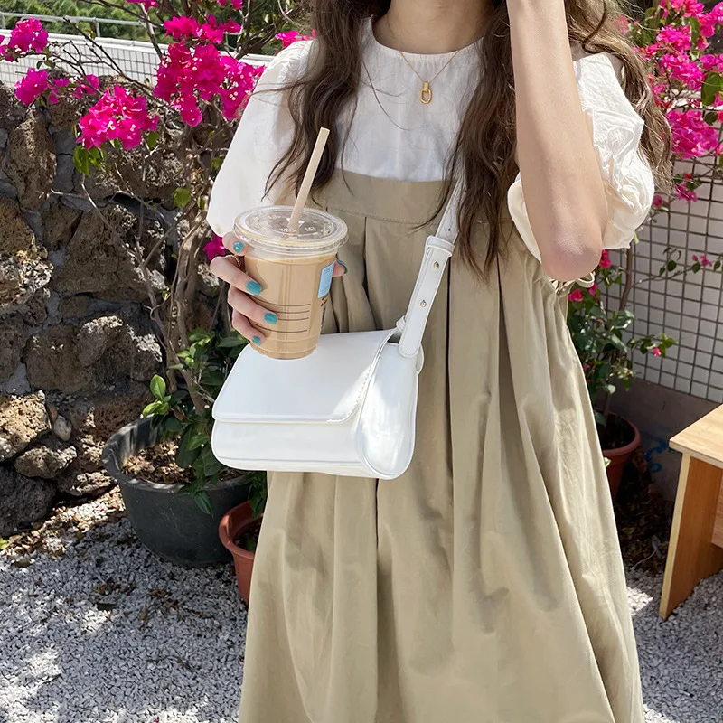 sac à main carré en cuir pu pour femme, simple, solide, doux, rétro, mode, sous les bras, décontracté