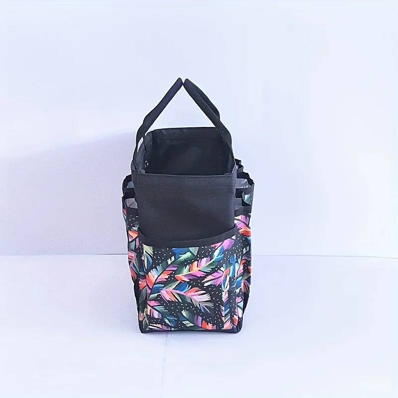 sac fourre tout imprimé élégant organisateur domestique polyvalent portable avec plusieurs poches, adapté aux pique niques en plein air