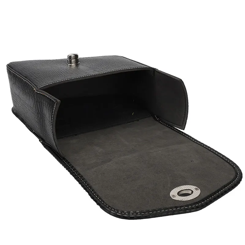 sacoche de selle latérale de moto en cuir pu, noire, Étanche, universelle, pour sportster xl 883