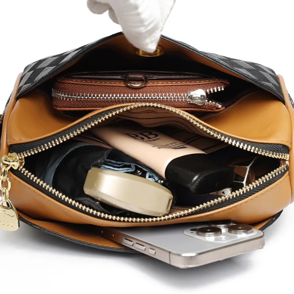 sacs à main de luxe femmes sacs sacs à bandoulière design pour femmes mère doux en cuir pu sacs à bandoulière sac à main pochette 3 couches sac