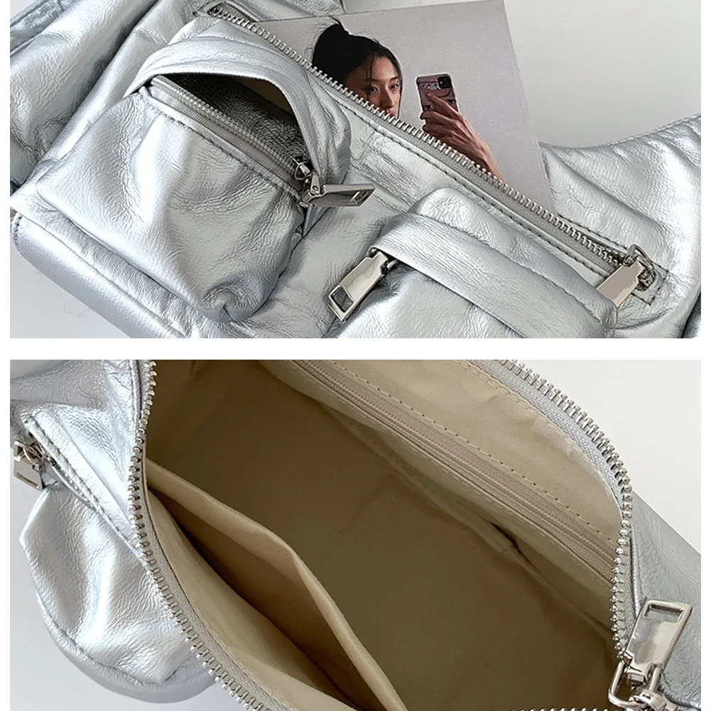 sacs à bandoulière de grande capacité pour femmes, sacoche multi poches en cuir rétro pour les déplacements, sac à bandoulière solide et polyvalent pour dames