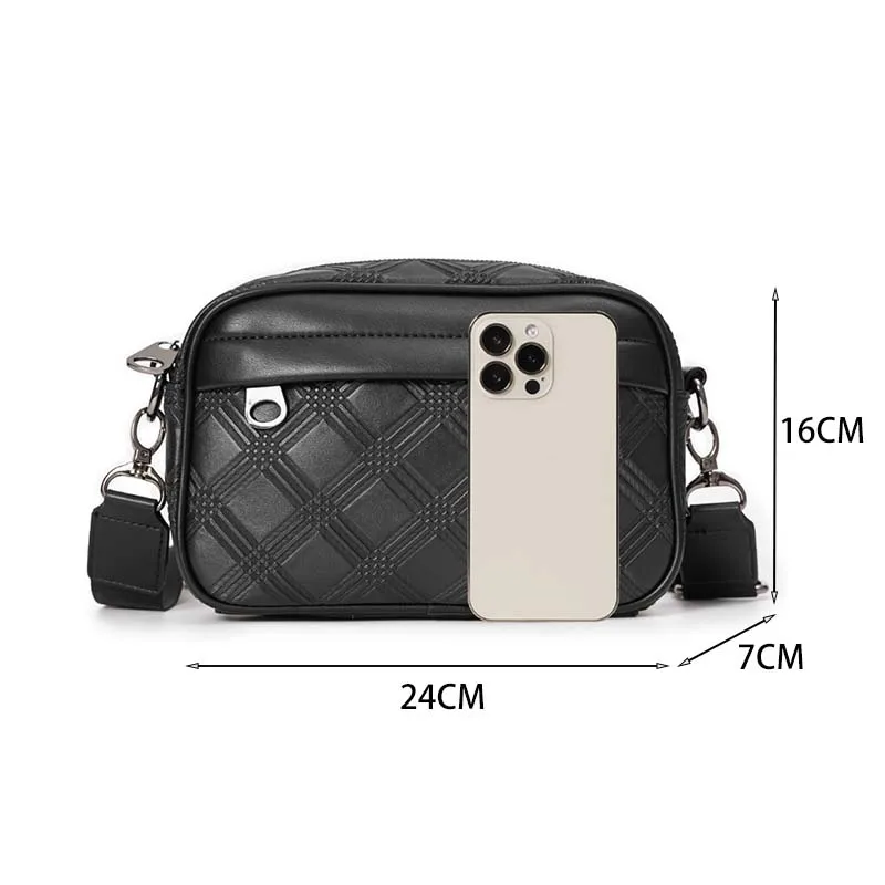 sac à bandoulière carré en cuir pu pour homme, sacoche noire d'affaires, nouvelle collection