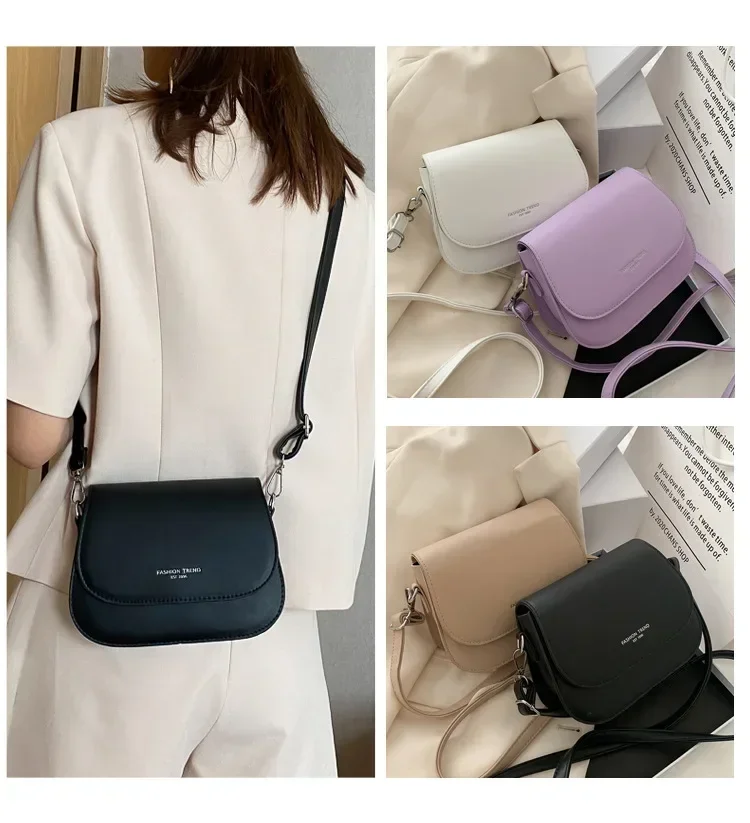 chimmatéridle sac à bandoulière en cuir pu pour femme, sac messager à rabat, sacs à main simples et solides, sacs à main à la mode, poudres