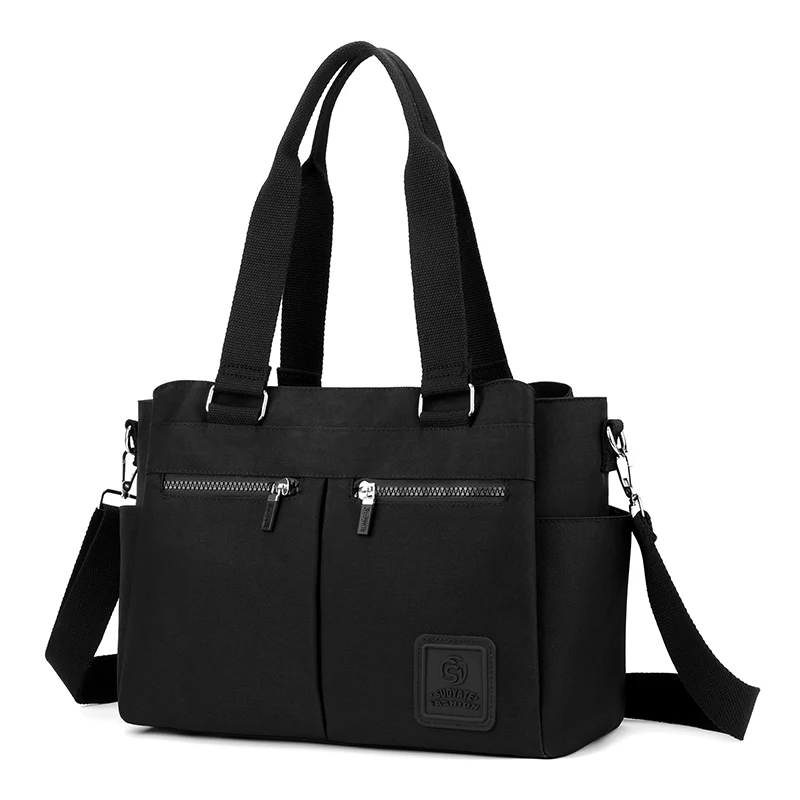 Sac fourre-tout de grande capacité – Fermeture à glissière, sac fourre-tout à bandoulière simple, adapté au travail, à un usage quotidien et aux voyages – durable, facile à utiliser