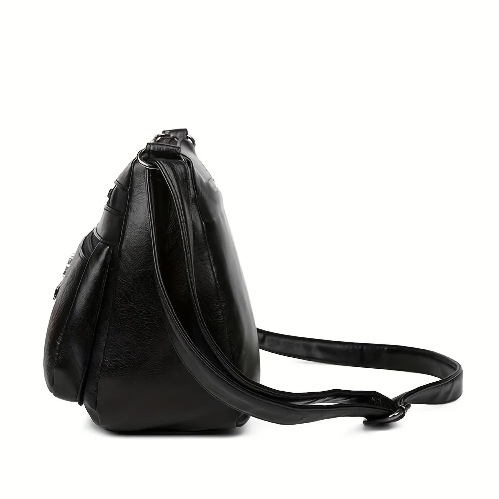 sac à bandoulière en pu bergame pour femme d'âge moyen, sac spinal, motif classique, initié unique, nouveau