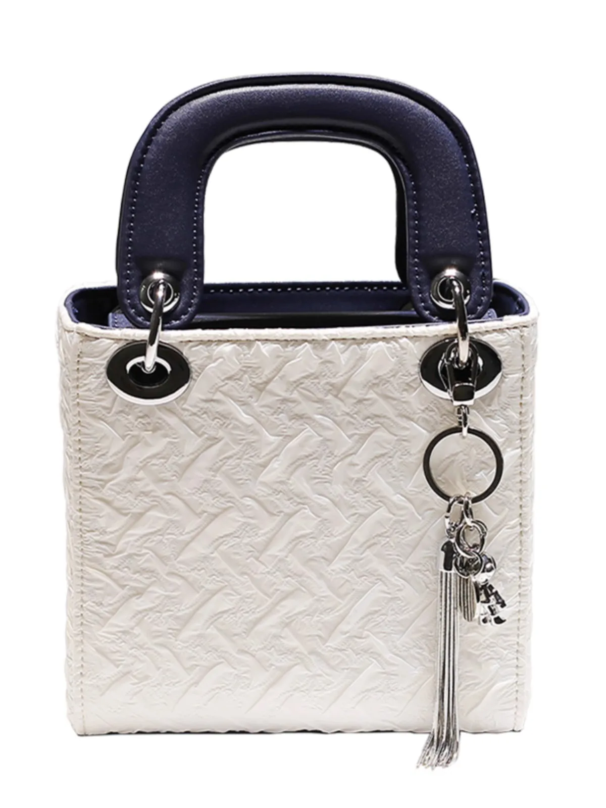 sac carré à main avec couleur contrastée pour femmes, beau et luxueux, sac à bandoulière avec décoration, nouvelle mode 2025