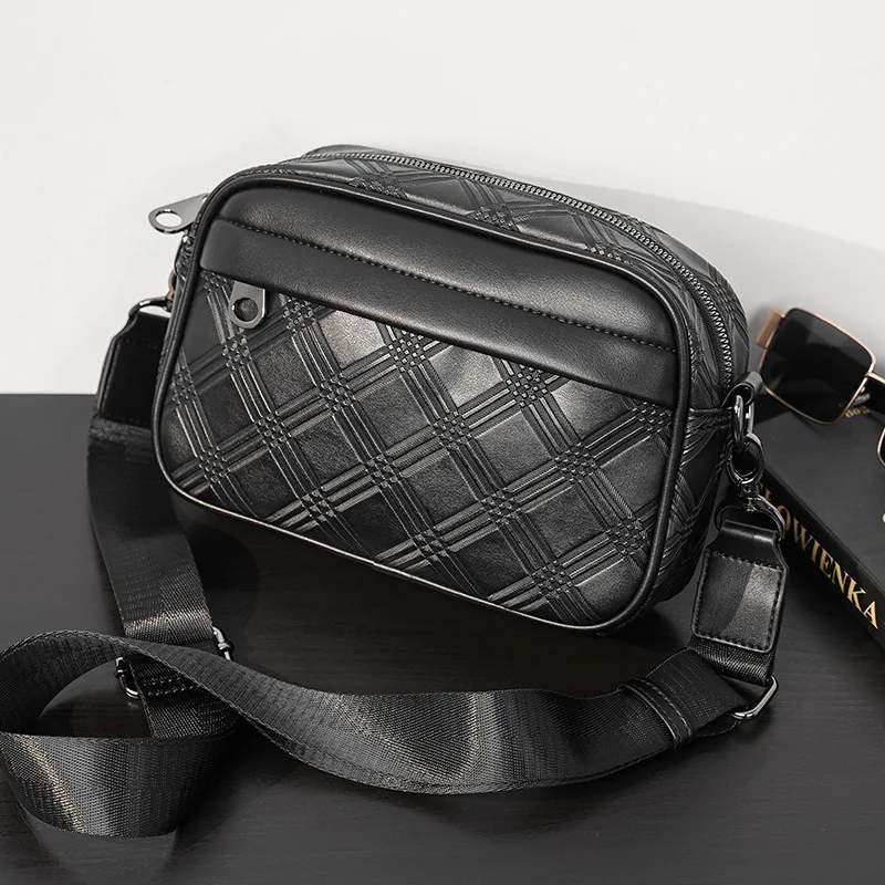 sac à bandoulière carré en cuir pu pour homme, sacoche noire d'affaires, nouvelle collection