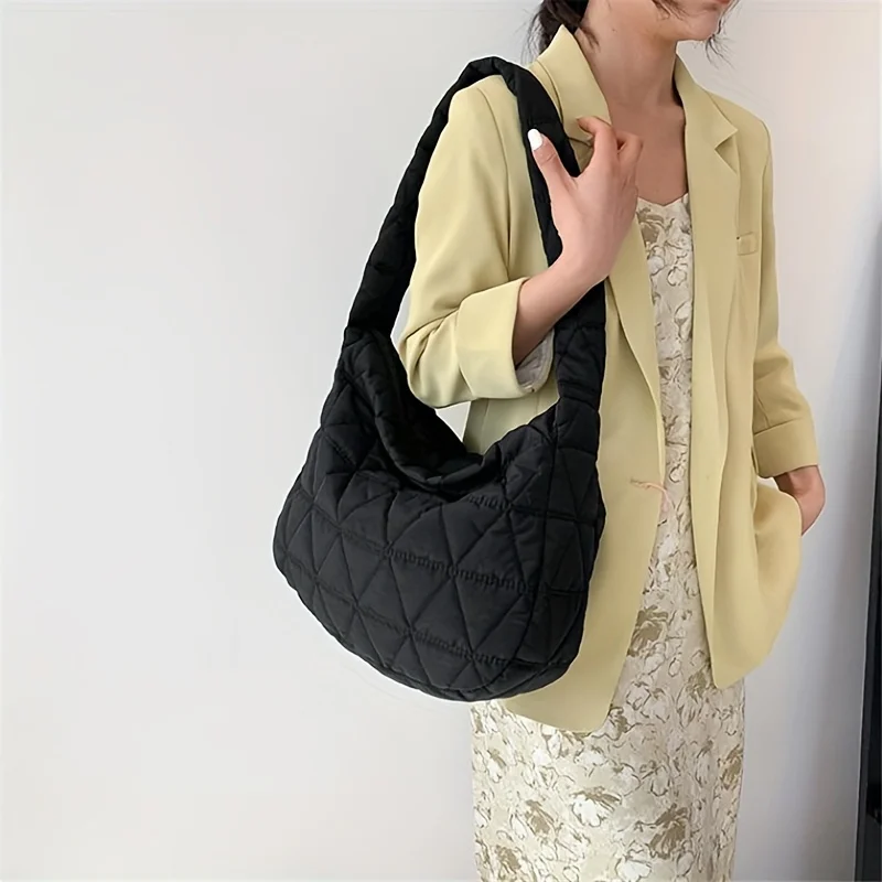 mn sac fourre tout matelassé à bandoulière, idéal pour 03 ou usage, sac initié à la mode avec un design questionquilt stitch