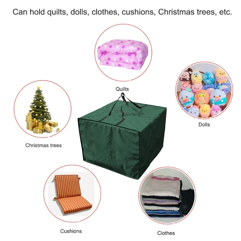 sac de rangement à coussin carré, housse de protection étanche avec fermeture éclair et poignée, mobilier de jardin, valise de siège