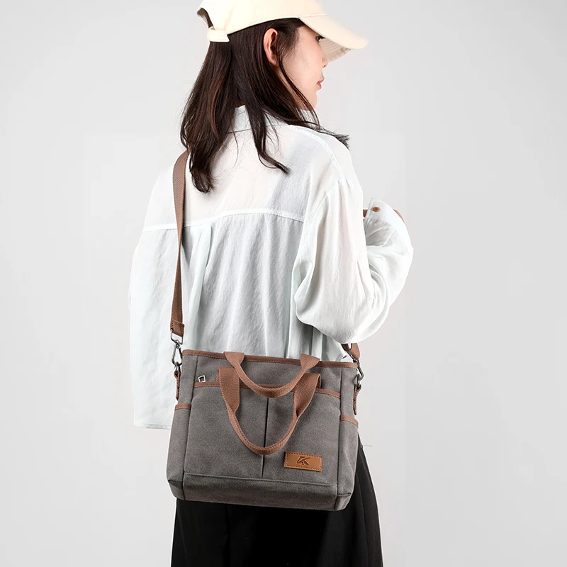 sac à main de voyage en toile pour femme, poignée supérieure, sac à bandoulière initié, fourre tout pour femme, sac messager