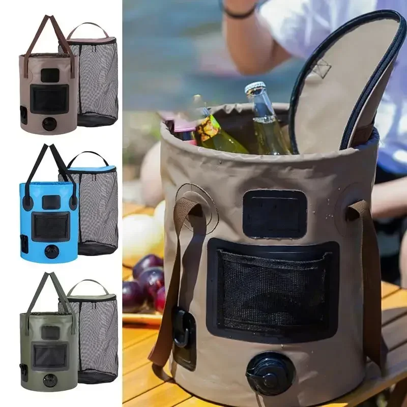 sac de stockage d'eau portable et pliable, étanche, pour voyage en plein air, articles de pêche, 25l, e27