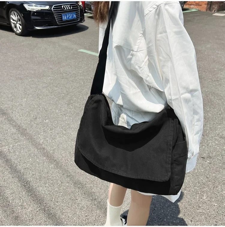 hobo sac en toile souple pour femme, sac en tissu souple, sac latéral messenger pour ordinateur portable, livre scolaire de taille moyenne, notifications initiées