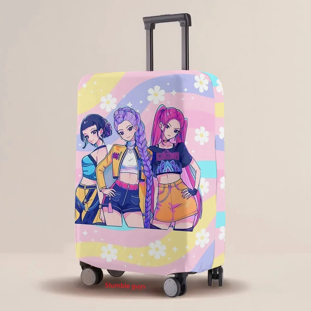 kpop demon hunters housse de protection pour bagages élastique multi tailles imprimé dessin animé tailles de valise universelles ​