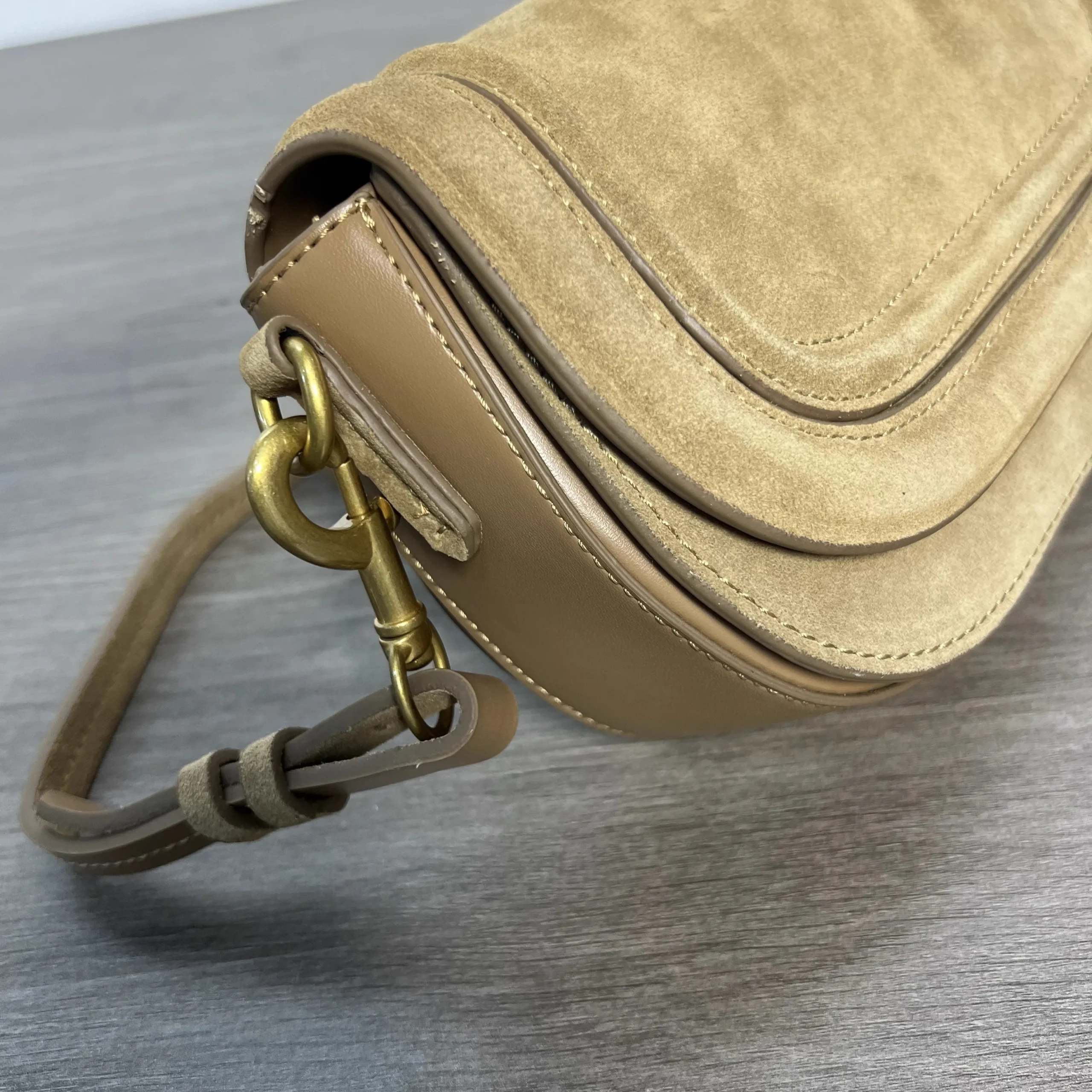 sac de selle femme mode sac commercial bandoulière couleur chameau gris noir beige