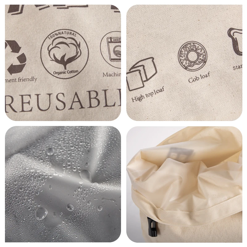 weedi sac à pain réutilisable en tpu avec boucle, lavable, doublure en tpu, sac à pain frais pour les sacs à pain au levain faits maison