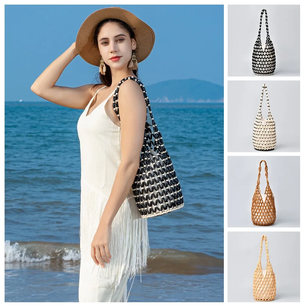 Sac à main tissé bohème tendance pour femme, sac à main ajouré fait à la main, Design exquis, sac à main de plage d'été, saison d'été