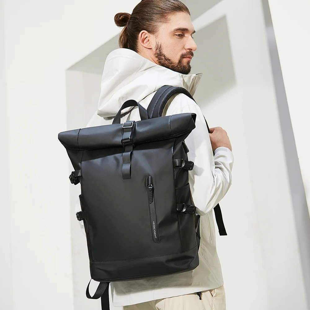 hk sac à dos de voyage extensible hommes grande capacité étanche 15.6 "sac pour ordinateur portable sac à dos de randonnée sac à dos de cyclisme avec port usb