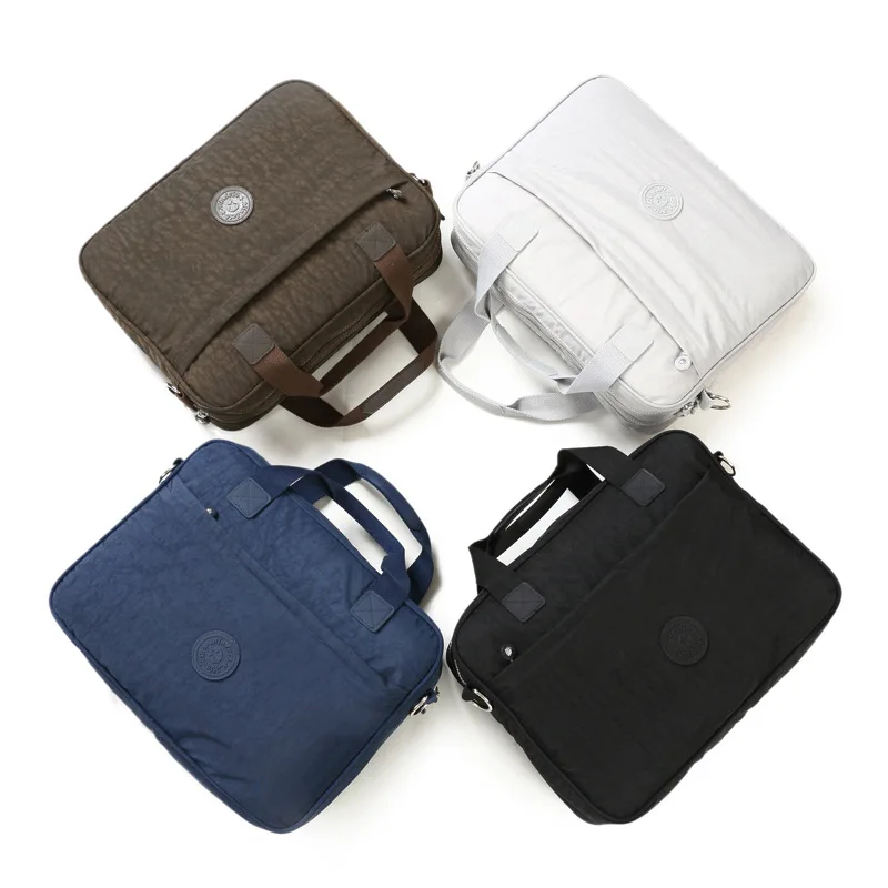 sac élégant en nylon pour ordinateur portable pour hommes et femmes – porte documents d'affaires léger, fourre tout de banlieue de grande capacité avec dragonne