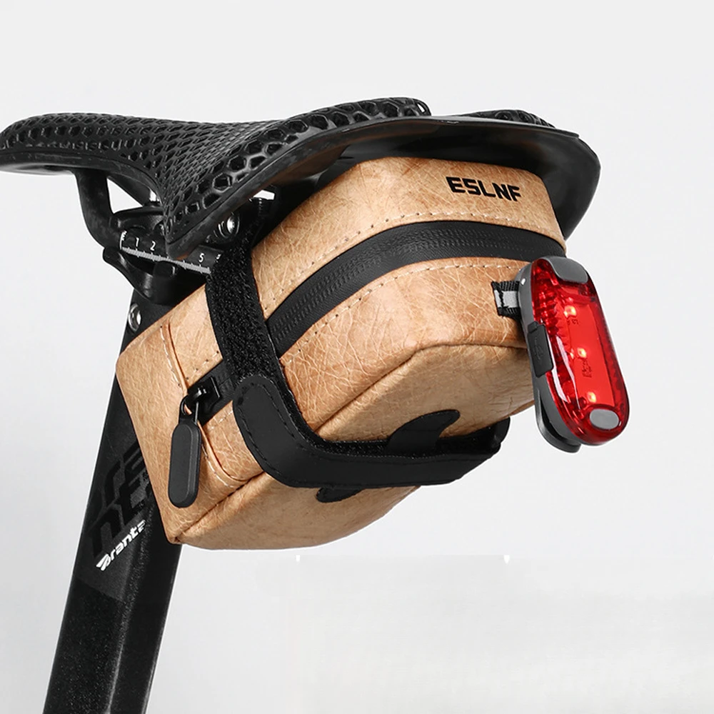 sac de selle de vélo 600d tpu, sans couture, étanche, résistant à l'usure, boucle de laçage rotative, mini sacoche, accessoire de vélo