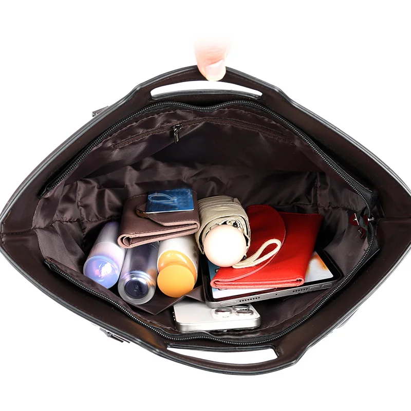 sac à main en cuir véritable à la mode pour femmes, sac à bandoulière de grande capacité, sac pour mère d'âge moyen, sac à aisselles à une épaule