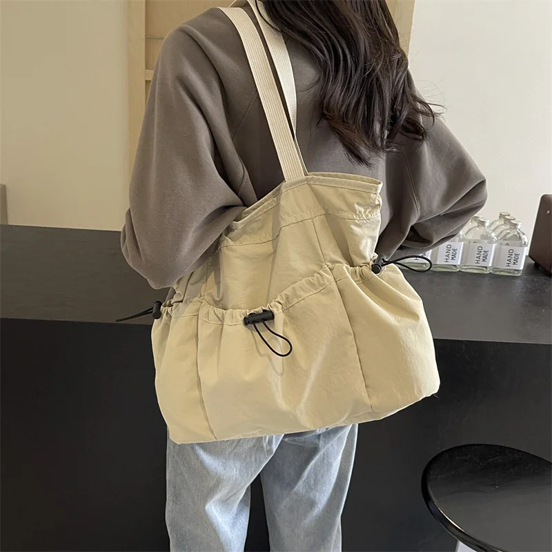 sac fourre tout de grande capacité, sac à bandoulière en toile, sac seau pour le travail et les déplacements