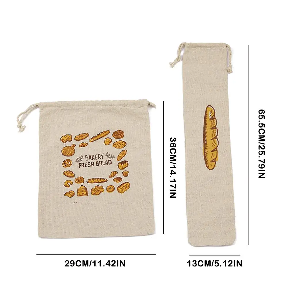 sacs à pain en lin portables, réutilisables, faits maison, sac à pain à cordon, rangement de cuisine, grand sac de rangement lavable, organisateur de nourriture