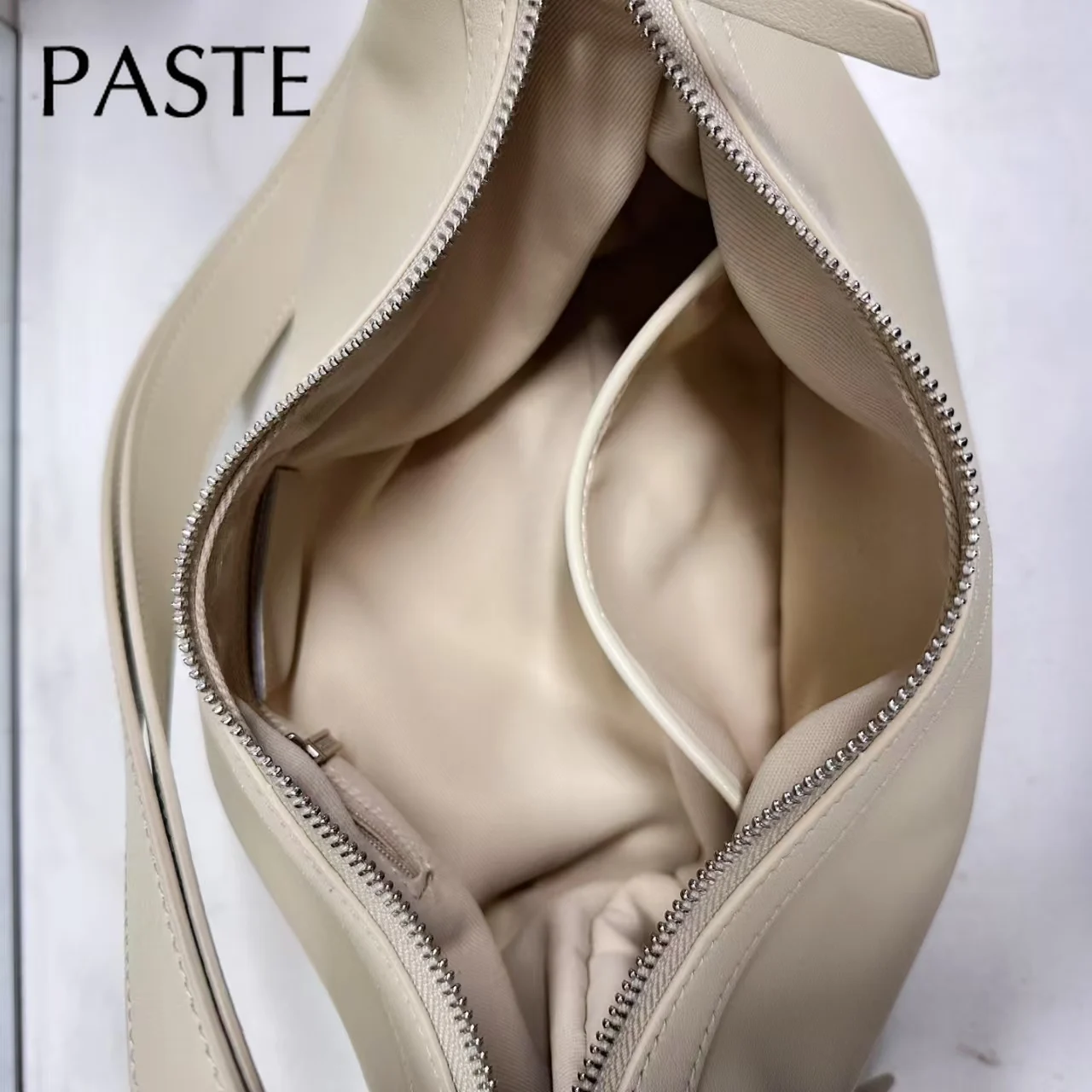 sac à main hobo à rabat lisse rétro pour femme, sac à bandoulière beige, véritable cuir de vache, document kakhi, loisirs initiés, haute qualité