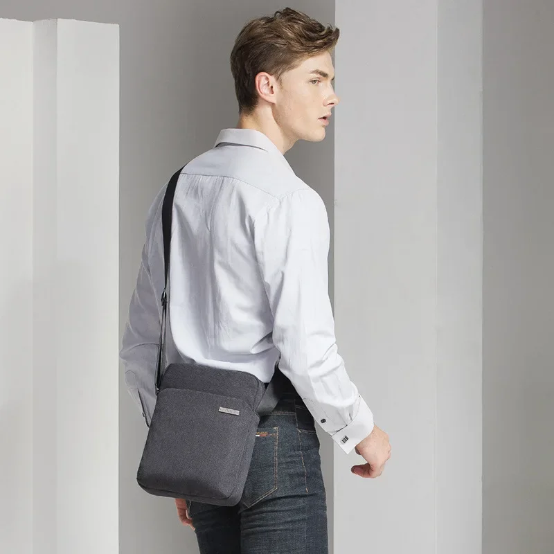 sac à bandoulière carré en nylon vintage pour hommes, sac à main décontracté, sac de messager, sac initié aux voyages d'affaires