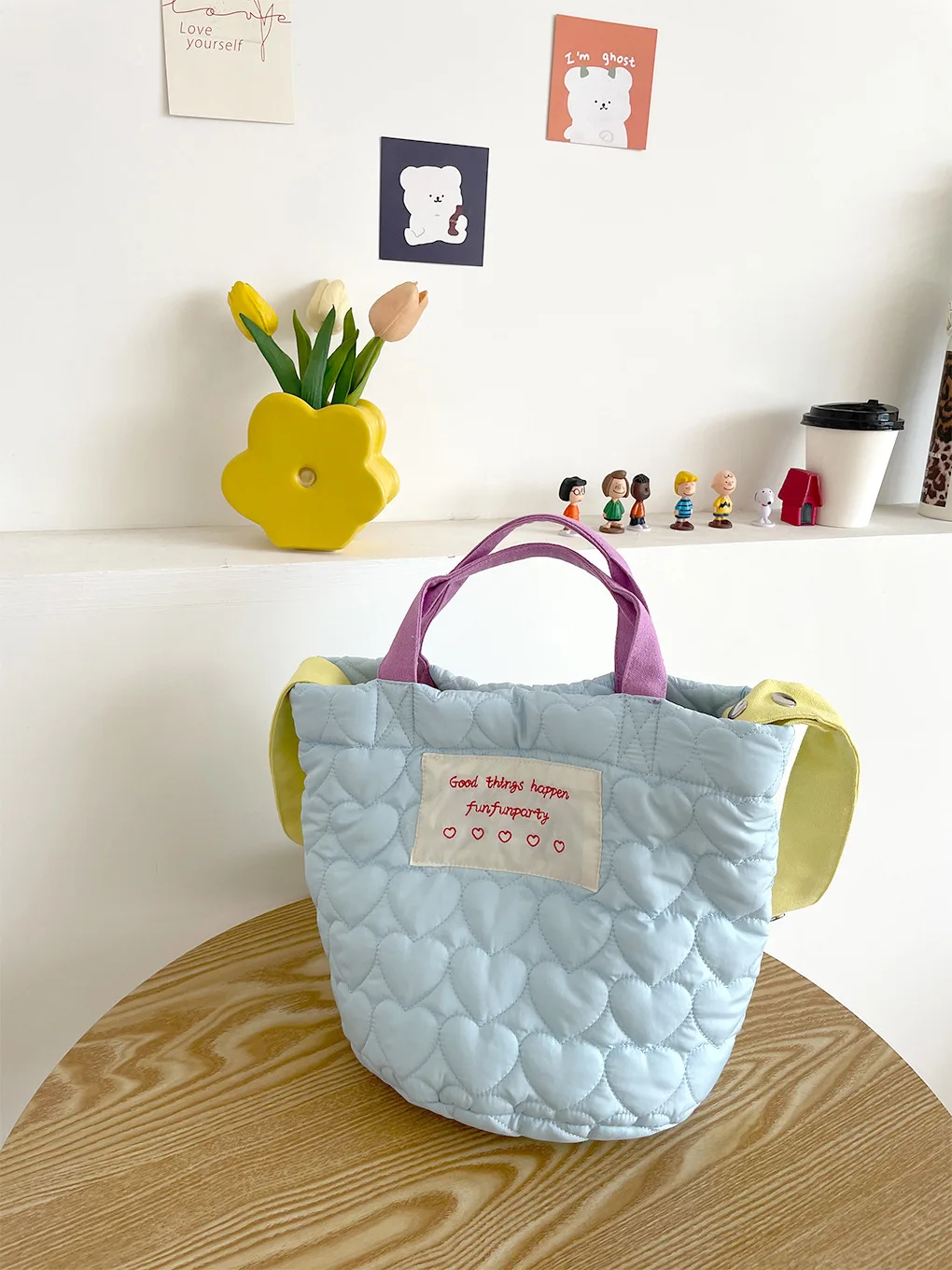 sac à main matelassé pour femme, sac à main love quilting, grande capacité, sac fourre tout pour femme, sacs à main de voyage rembourrés pour documents d'abonnés, e27