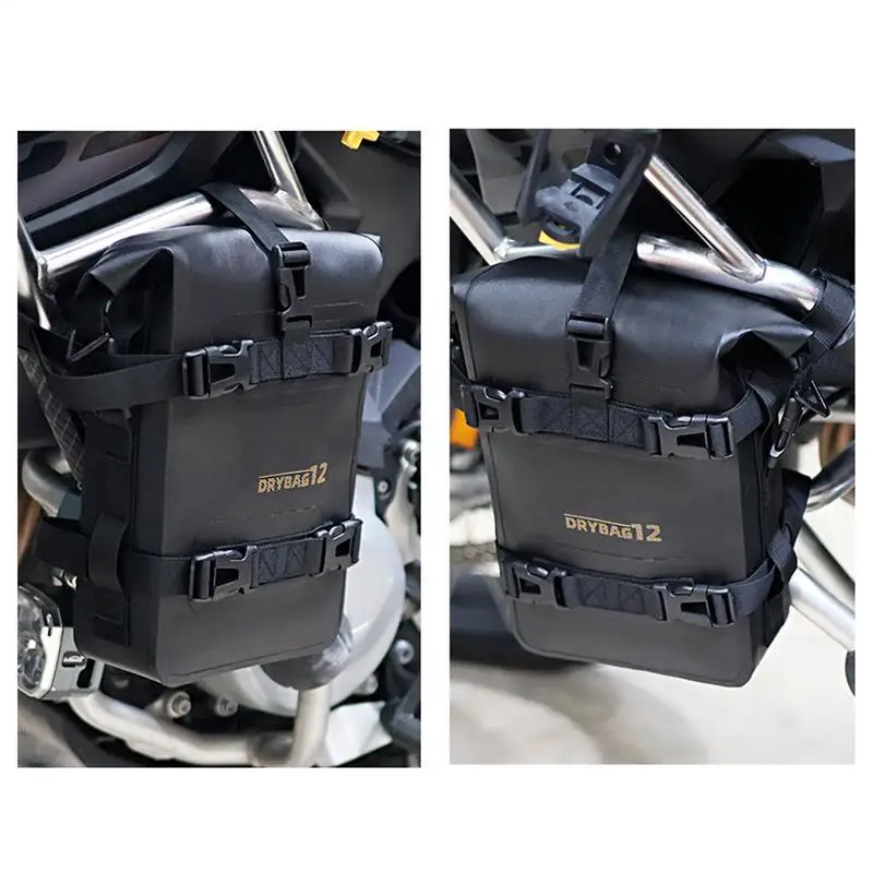 sac de cadre de pare chocs de moto, sac latéral de moto étanche 4l, sacoche de selle de moteur, paquet de rangement, sac arrière de support de coffre pour l'équitation