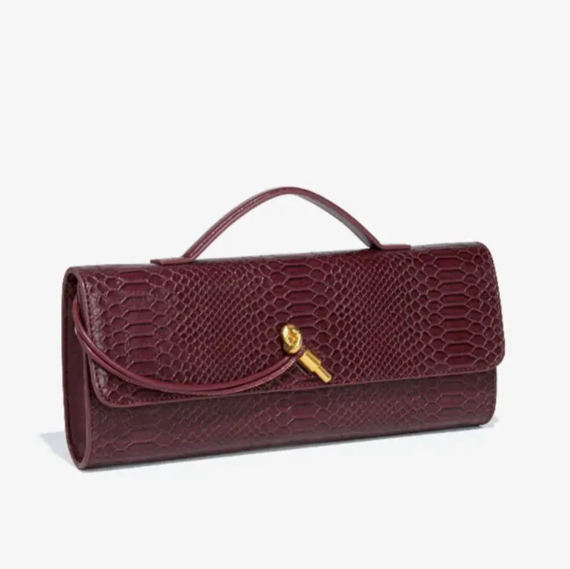 sac à poignée supérieure design de luxe pour femmes, sac à main de soirée long, sacs à bandoulière motif crocodile, tenues à la mode