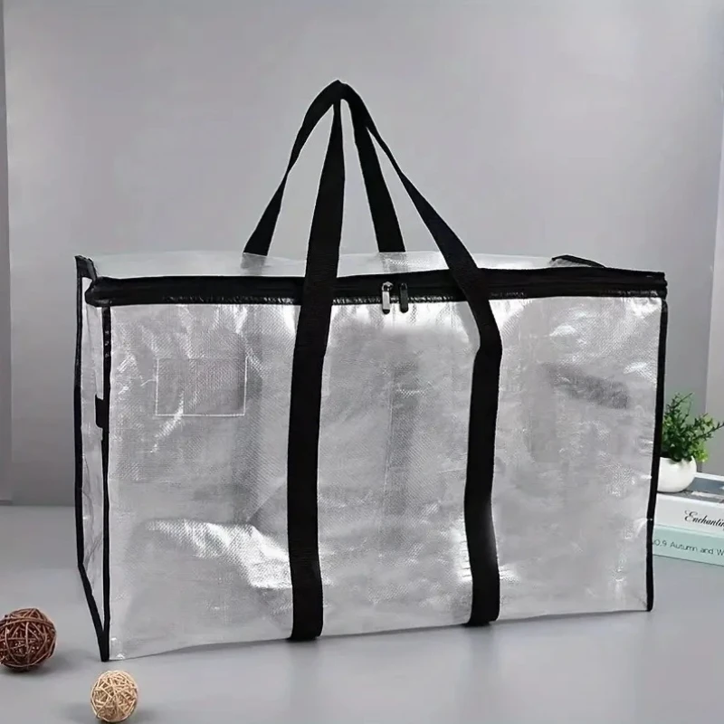 Sac de rangement de couette de grande capacité, sac de tri de vêtements de couette Transparent, sac d'emballage mobile pour bagages, artefact spécial