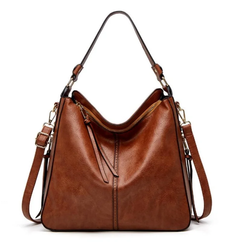 sac à main hobo en cuir pour femmes, sacs à main de loisirs pour femmes, sacs à main à la mode, sac fourre tout vintage, grande capacité