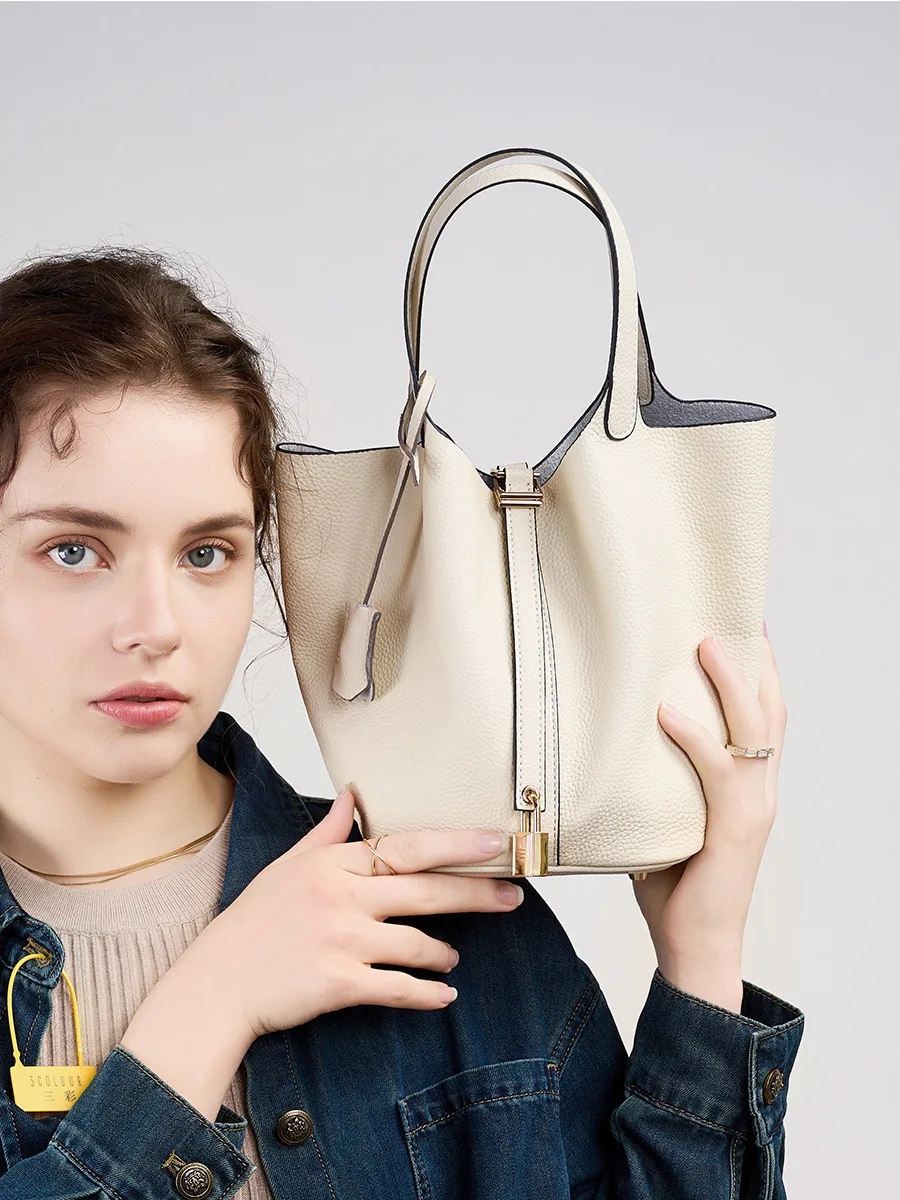 Sac 2025 nouveau seau panier de chou sac pour femme sac à main en cuir sac de maman sac de mariage de mariée haut de gamme