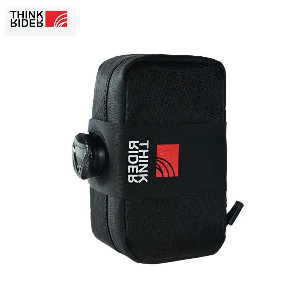 thinkrider – sac de selle de vélo 0,4 l, mini sac arrière portable, kit d'outils de vélo de route et vtt, sac de réparation réfléchissant, accessoires de cyclisme