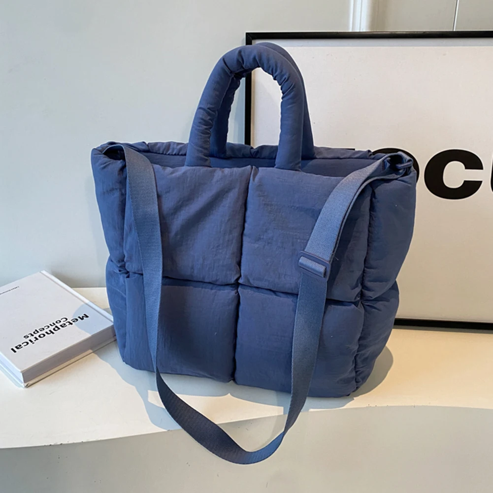 sac à bandoulière bouffant pour femmes, grande capacité, sac de shopping simple, couleur unie, sacoches à la mode, sangle réglable, sac hobo chic